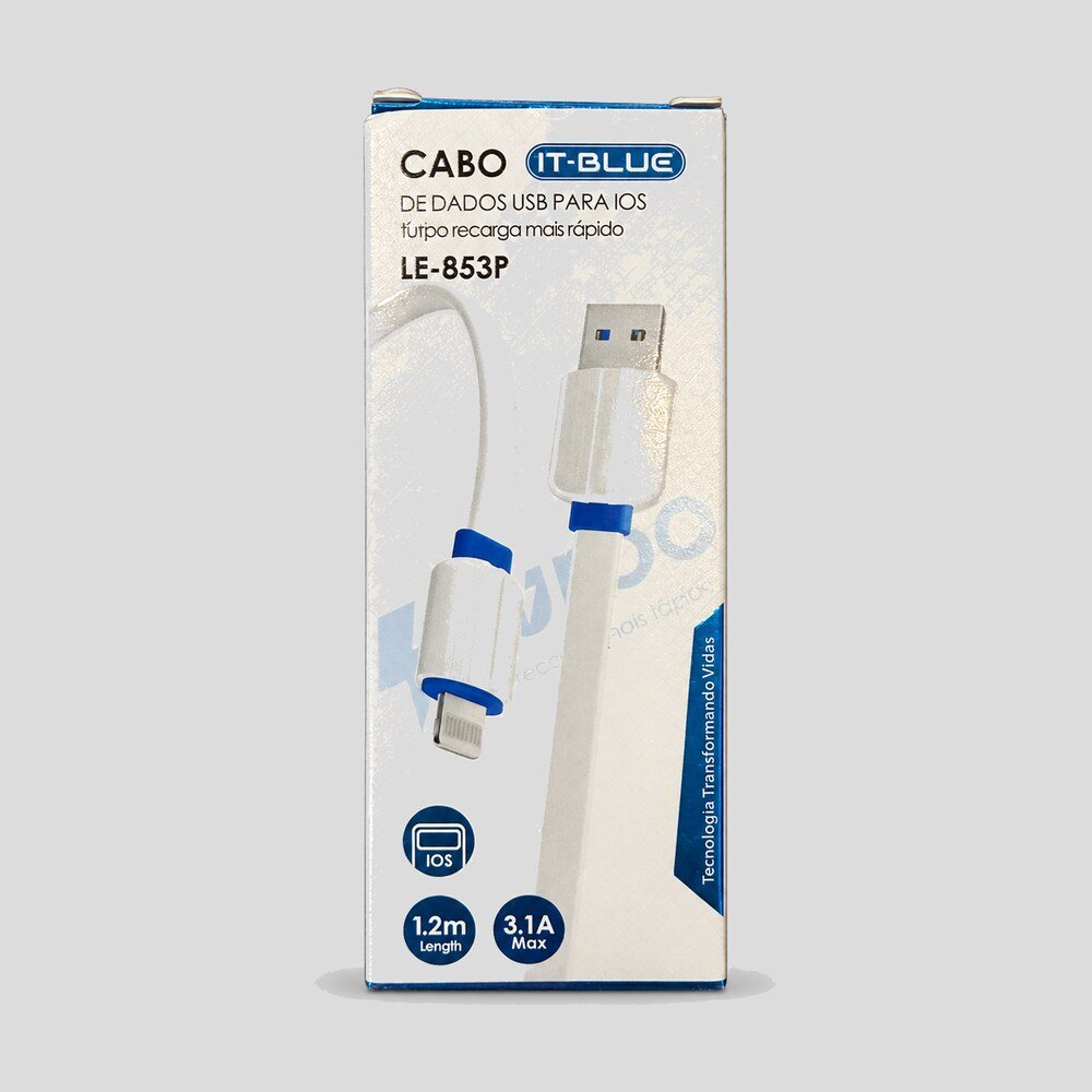 Cabo de Dados USB para Lightning 3.1A 1,2 m IT-Blue