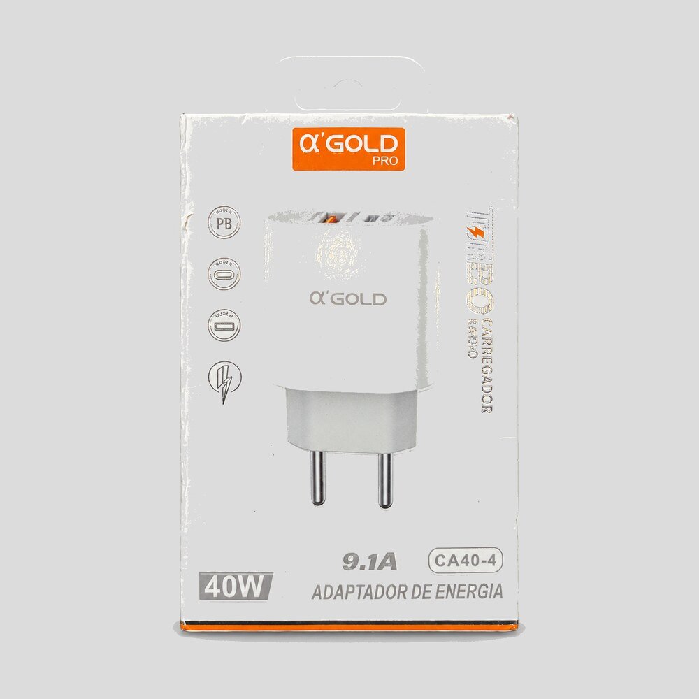 Fonte Carregador 40W sem Cabo αGold Pro