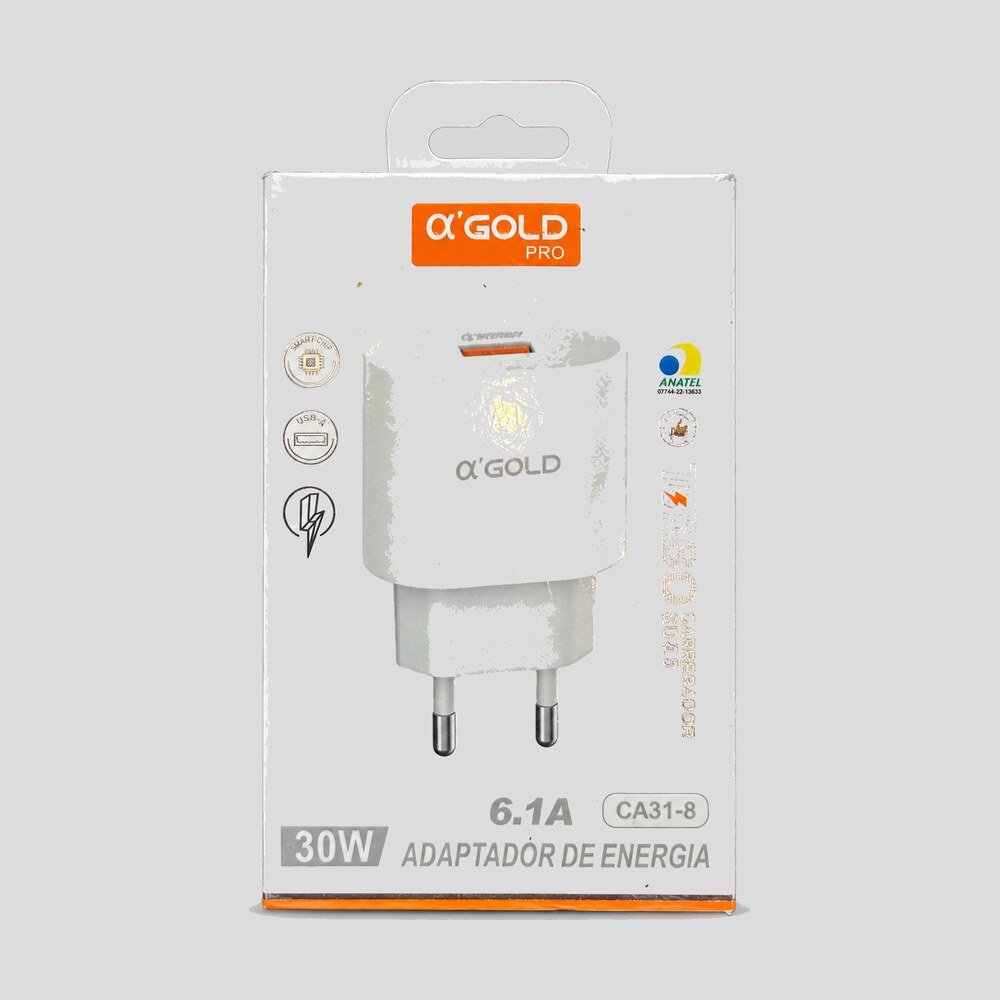 Fonte Carregador 30W sem Cabo αGold Pro