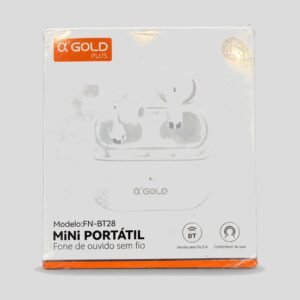Fone de Ouvido Sem Fio com Estojo Áudio HiFi αGold Plus