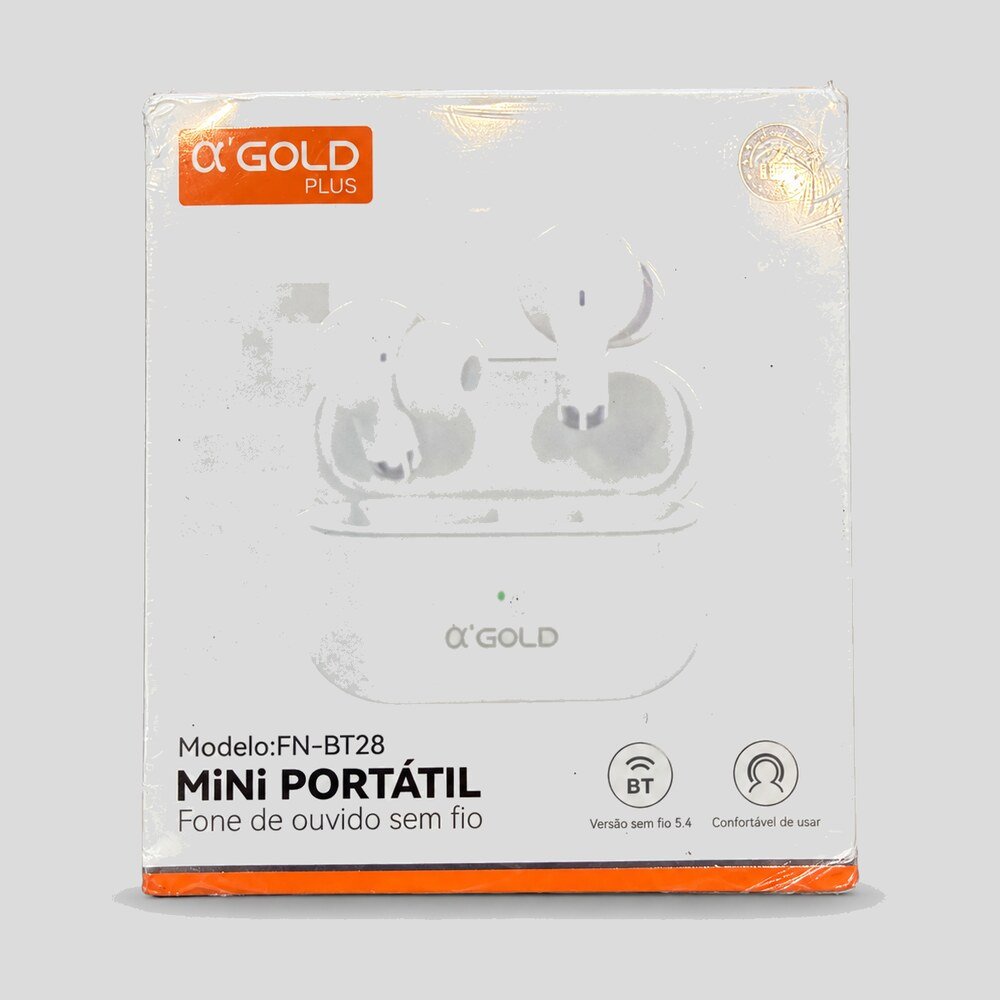 Fone de Ouvido Sem Fio com Estojo Áudio HiFi αGold Plus