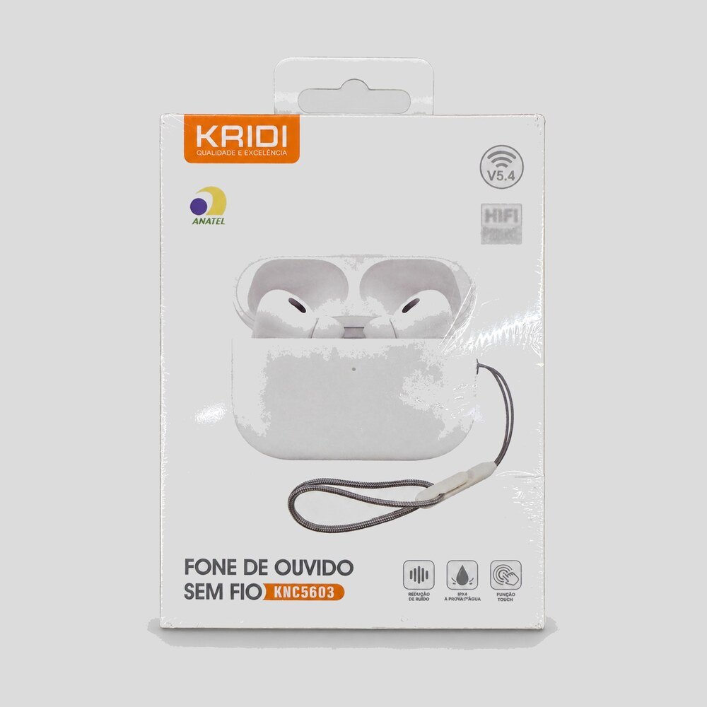 Fone de Ouvido Sem Fio com Estojo e Cordão Kaidi